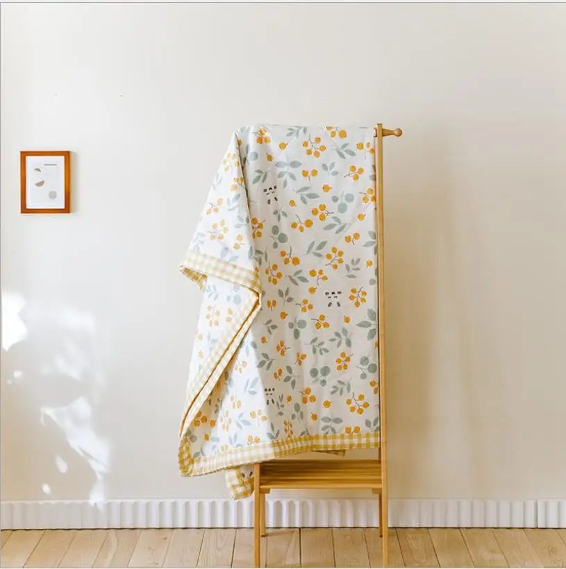 Miglior Trapunta Lavata Estiva Poliestere Aria Condizionata Trapunta Morbida Traspirante Coperta Fresca Coperta Sottile Stampa Copriletto Copriletto