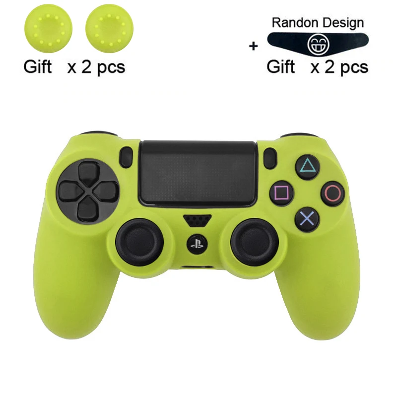 Мягкий силиконовый гелевый резиновый чехол для SONY Playstation 4 PS4, защитный чехол для контроллера PS4 Pro Slim Gamepad - Цвет: gold
