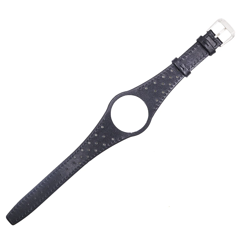 Rolamy Red Blue Brown Black Khaki Real Calf Leather Watch Band with silver steel Buckle For Omega Dynamic