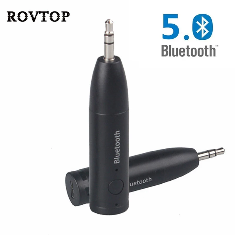 Bluetooth 5,0 автомобильный комплект Мини 3,5 мм разъем AUX Громкая связь стерео Музыка Аудио приемник адаптер для автомобильных наушников динамик#2