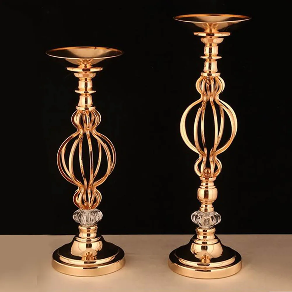 Золотые подсвечники 50 см/20 дюймов металлический подсвечник ваза для цветов