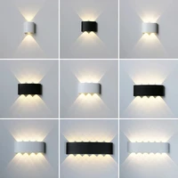 led wall lamp waterproof outdoor aluminum wall light porchgardenbedroom indoor modern nordic sconce luminaire 2468w 10w 12w