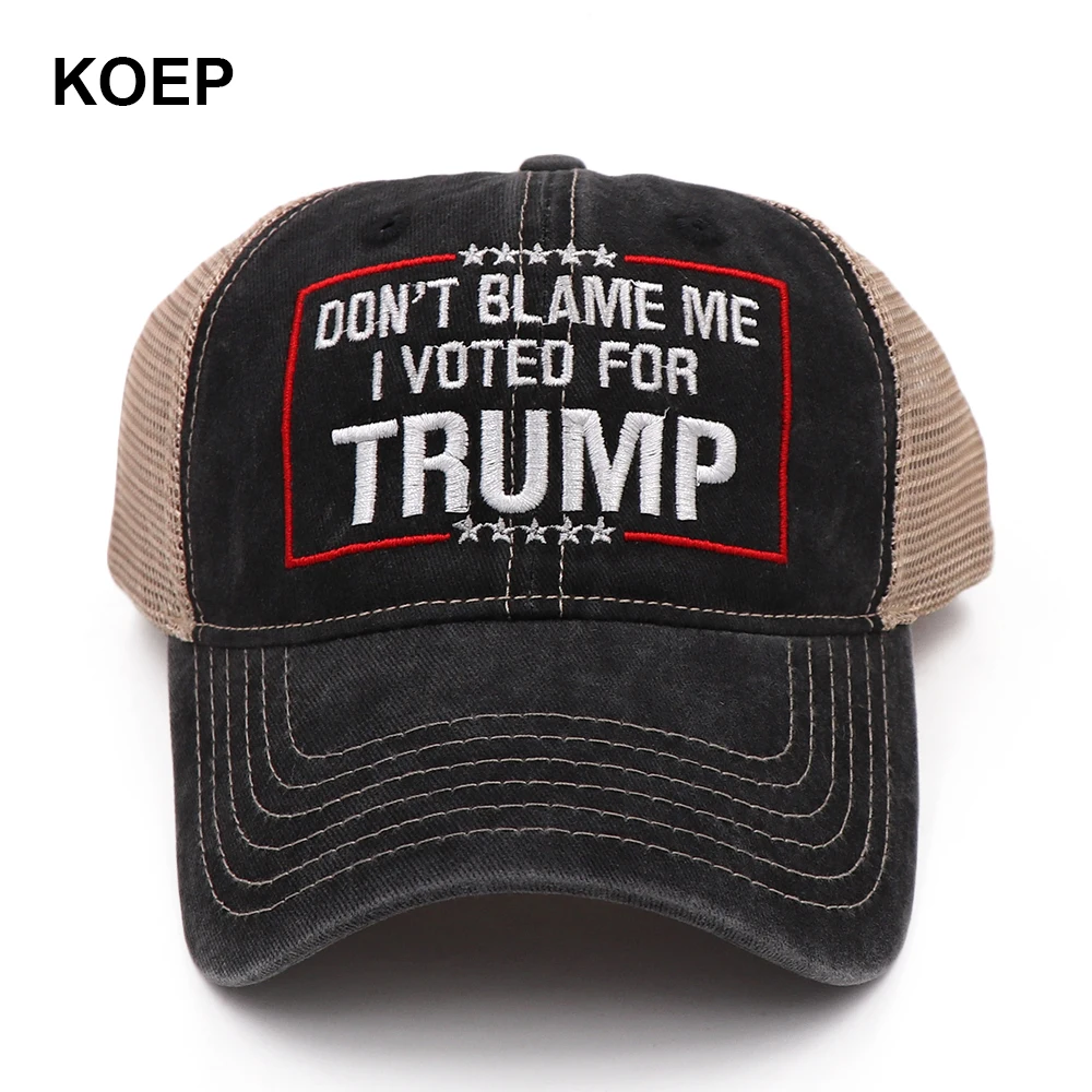 Бейсболка KOEP новинка 2024 Кепка с промытой сеткой не обвиняй меня голосую за
