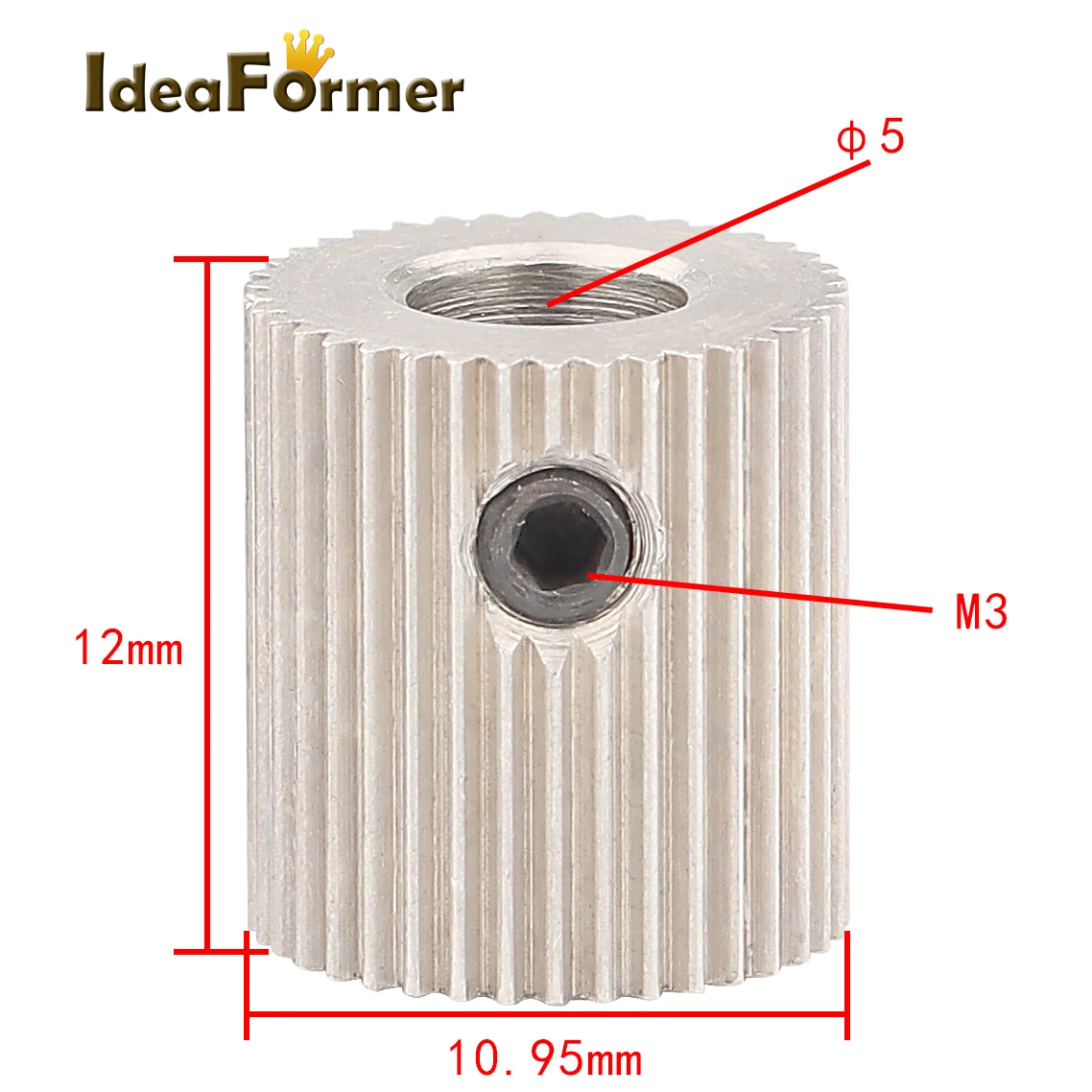 Детали для 3D принтера зубчатый шкив экструдера 38 зубьев MK7 MK8 отверстие 5 мм детали