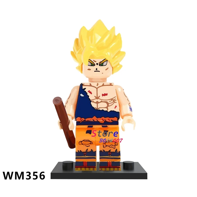 WM356 Один строительный конструктор Dragon Ball Z Goku Gotenks Torankusu Tien Shinhan Android 18 лазурит Коллекция игрушек для детей - Цвет: WM356