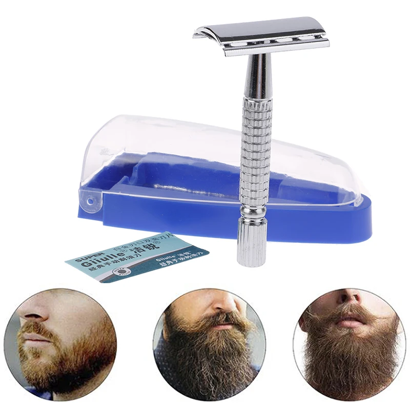 Safety Razor Shaver 1 Razor +1 Blade Double Edges Manual Sha