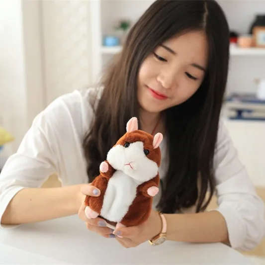 Говорящая Мышка для хомяка плюшевая игрушка домашних животных популярная Милая