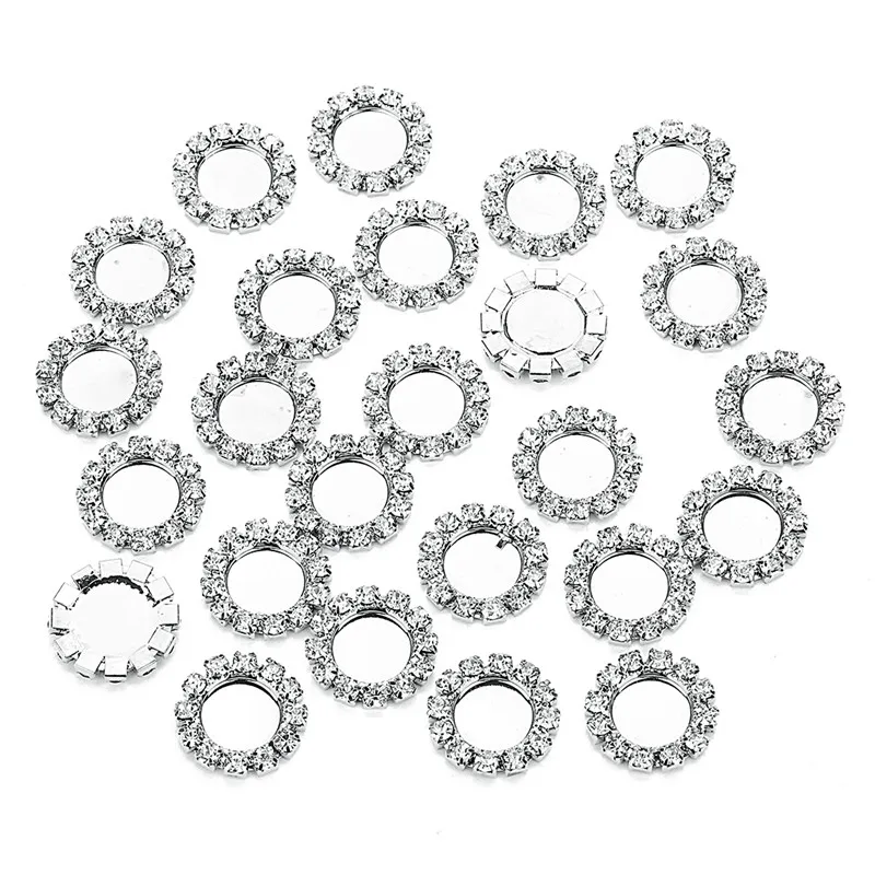 

10pcs Copper Crystal Cabochon Base Gold Color 8/10/14mm Inner Size Claw Base Cabochon Cameo Tray for DIY Jewelry Findings