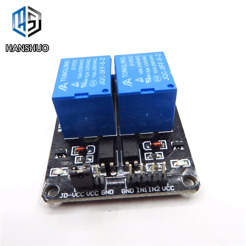 1 шт./лот Новинка 5V 2 канала релейный модуль щита для Arduino ARM PIC AVR DSP электронное реле 10A