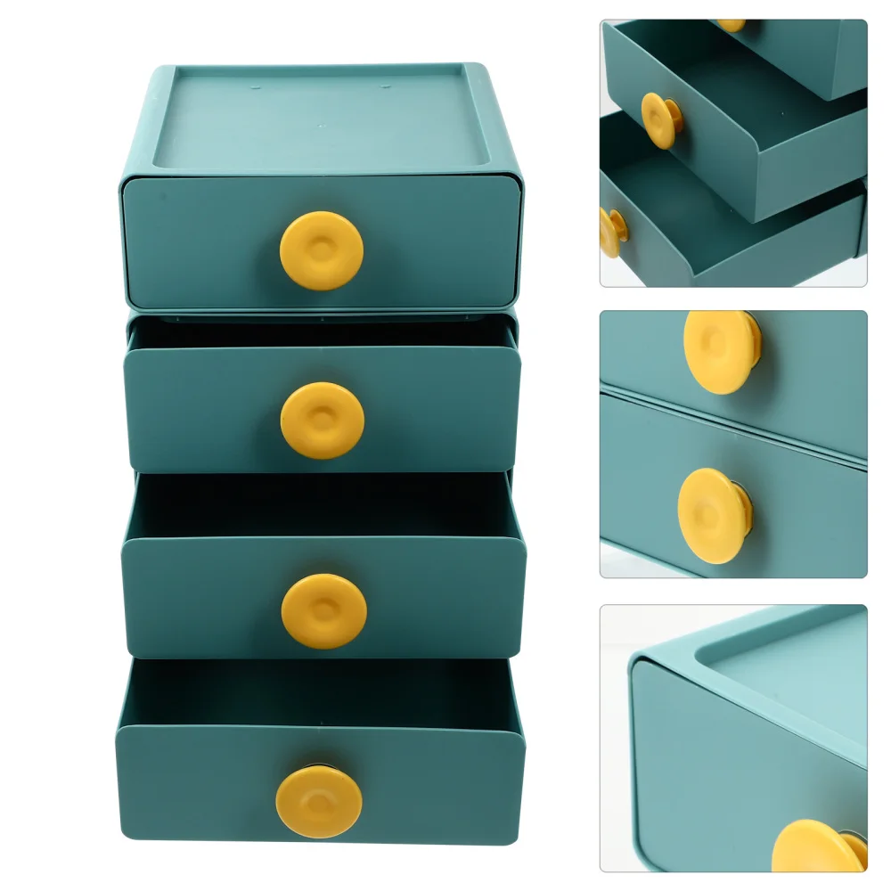 

4Pcs Drawer-type Tabletop Storage Cases Multi-function Cosmetics Sundries Boxes