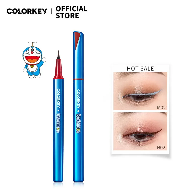 

COLORKEY Doraemon Smooth Eyeliner Waterproof Sweatproof Quick Dry Liquid Eye Liner Pencil Colorful Anime Makeup Eye Cosmetics