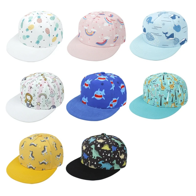 

Summer Fashion Chidren Baseball Cap Cartoon Printed Girls Hats Kids Boy Hat Sunscreen Hats For Kids 2-5Years