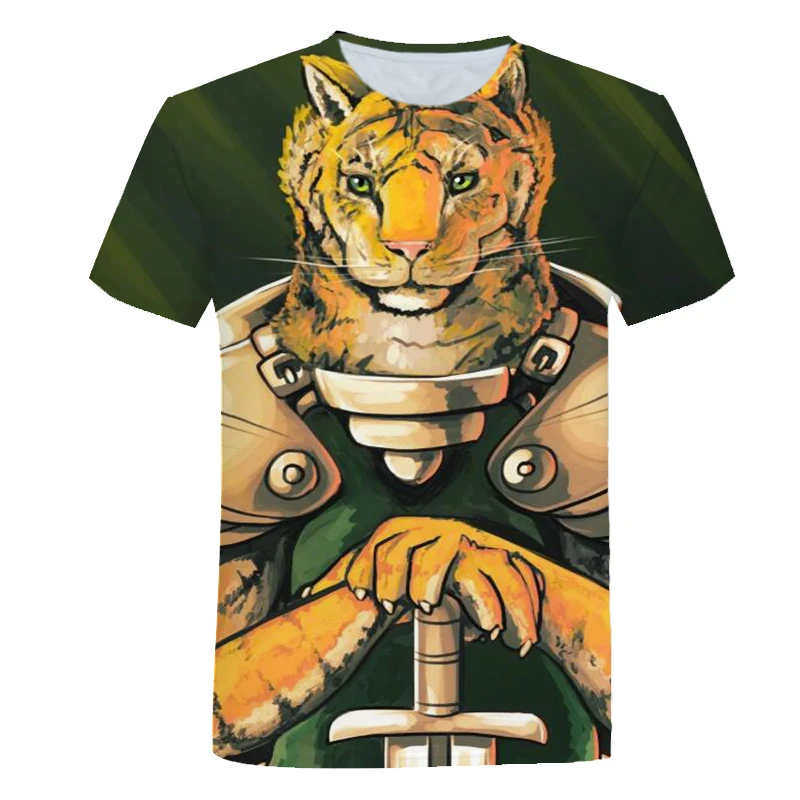 

2021 Summer New Men's T-shirt Cool T-shirt Short Sleeve O-neck 3D Printing Pattern Street Fashion Casual Top Loose S-6XL Top