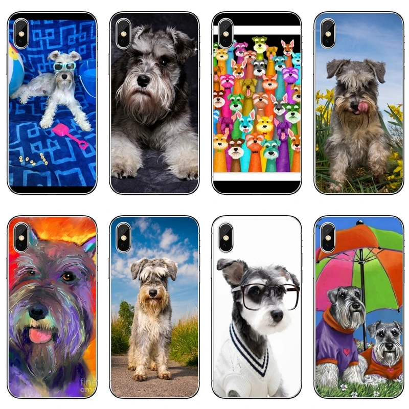 Миниатюрный чехол schnauzer puppy для huawei P30 P20 P10 P9 P8 pro Lite P Smart plus 2019 G7 G8 | Мобильные