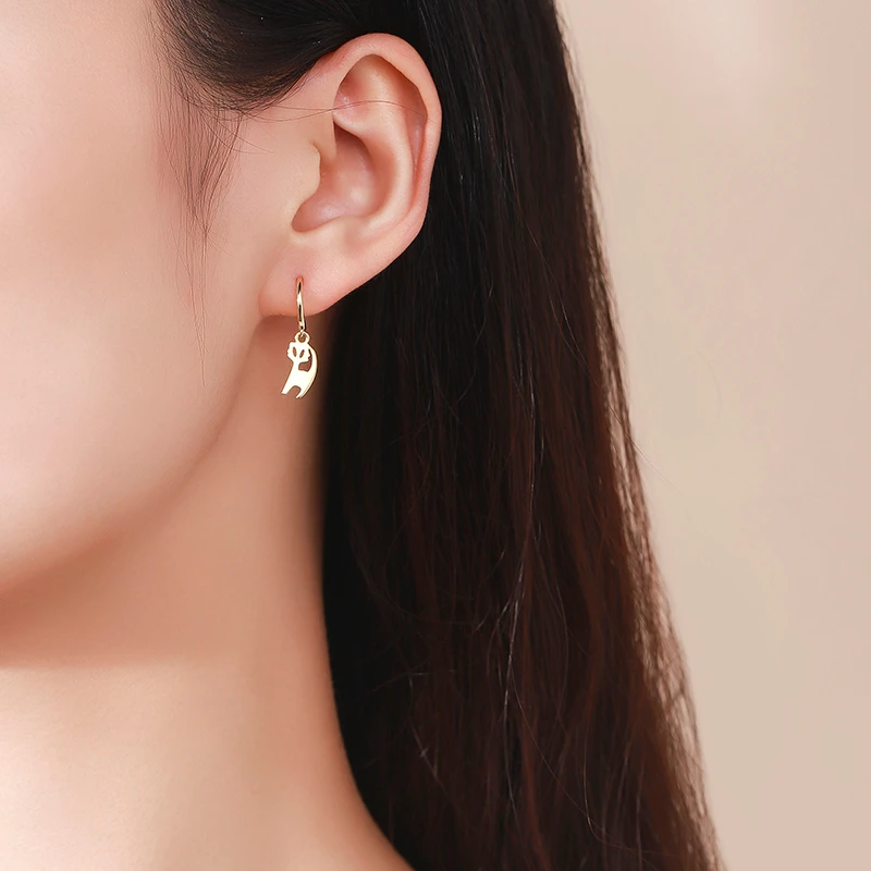 Милые серьги подвески из стерлингового серебра 925 пробы с круглыми звеньями в