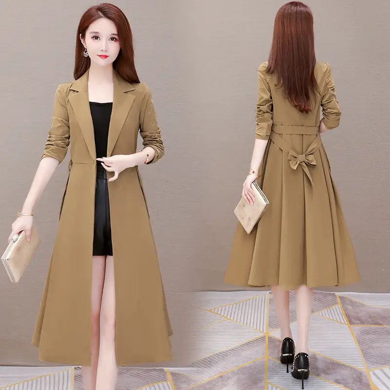 Women 2020 Autumn Winter Trench Coat Female Belt Slim Long Casaco Feminino Abrigos Mujer Casual Windbreaker Outerwear G729 | Женская