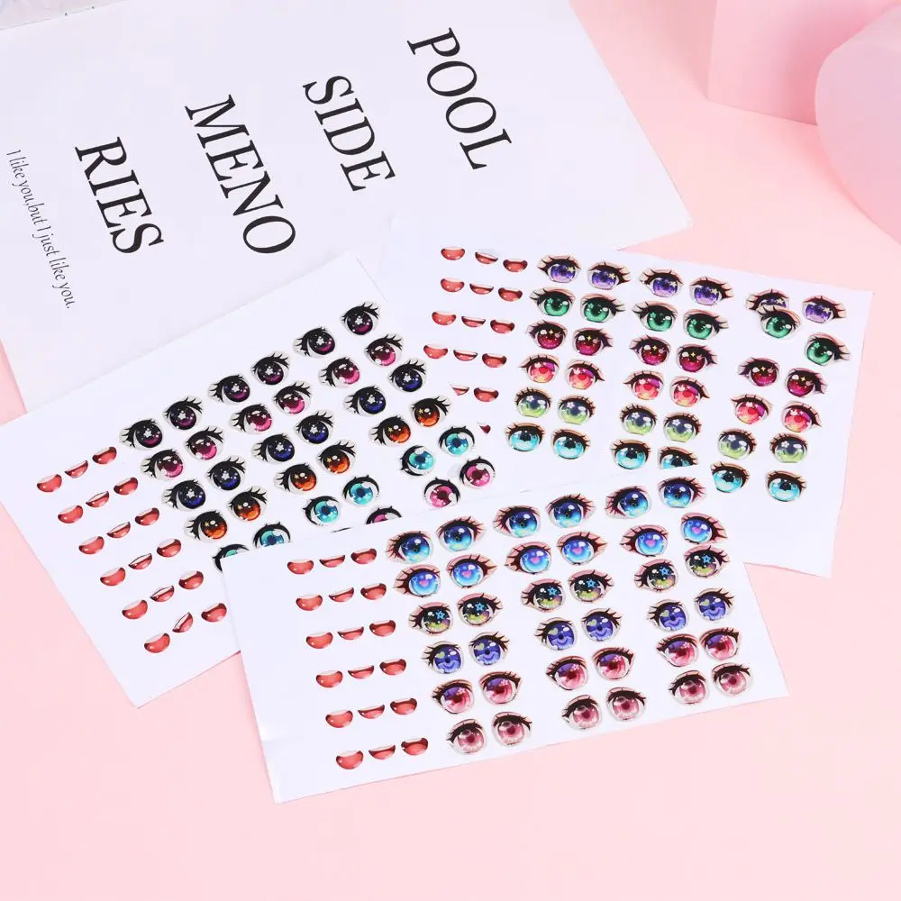 1 компл. Милые наклейки с мультяшными звездами и глазами радужные кристаллы