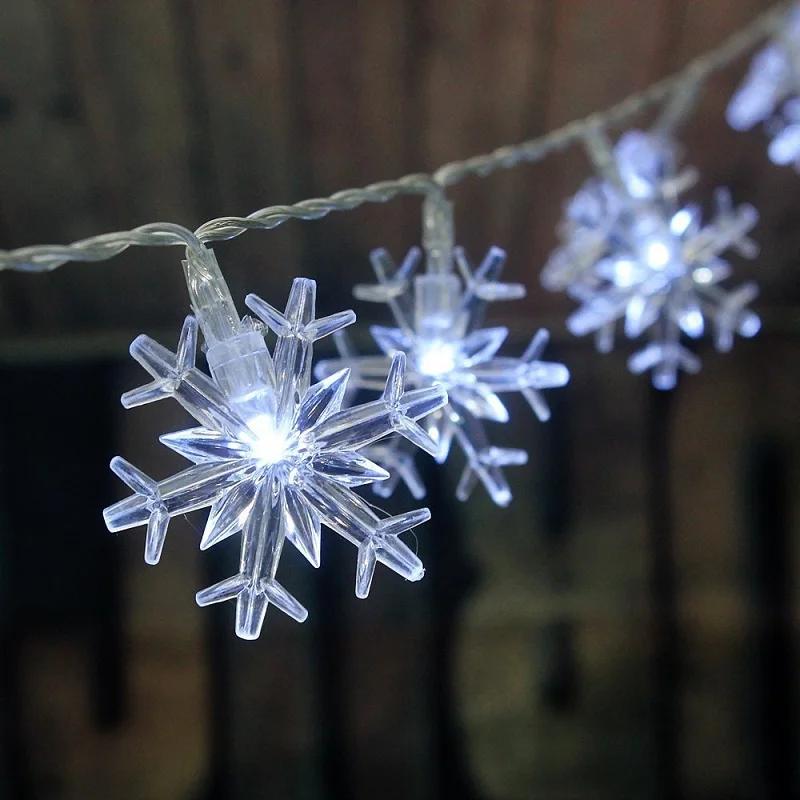 

Snowflake light string 6m40led Bar birthday stage starry star wedding decoration light led lantern string pendant battery lamp