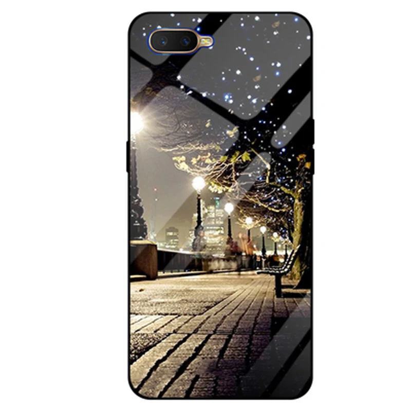 Для OPPO RX17 Neo case 6," Звездное небо закаленное стекло+ края из ТПУ тонкий жесткий чехол для OPPO RX17Neo бампер RX 17 Neo чехлы