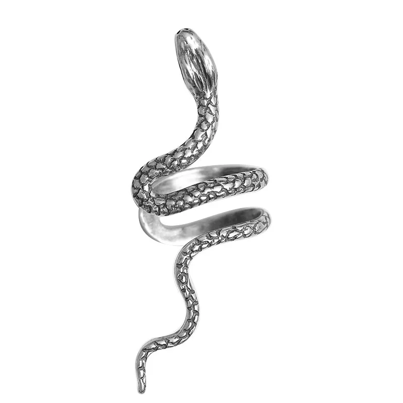 

Yinxiaoman 925 Silver Snake-Shaped Ear Clip Personality Creative Retro Style No Pierced Men's and Women's Ear Stud Temperament
