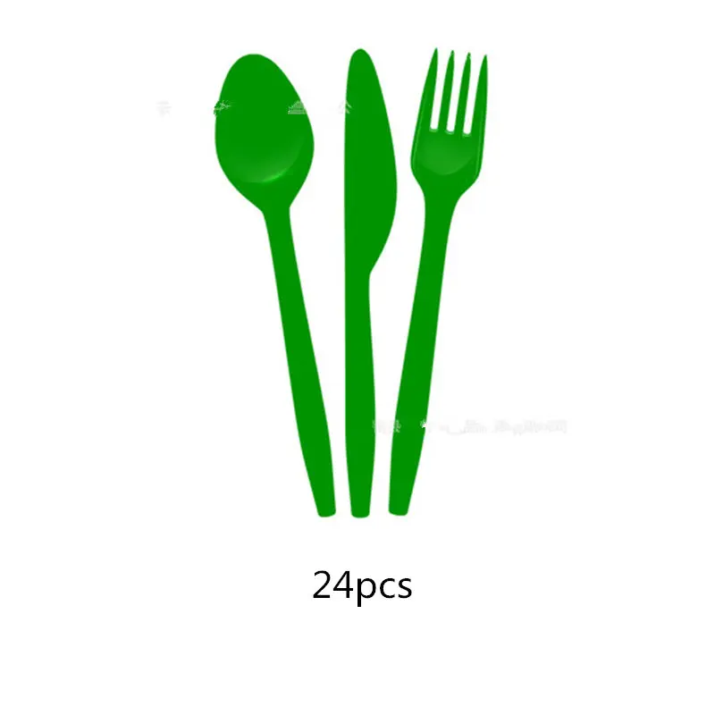 Knife fork spoon Вечерние украшения в виде животных в джунглях, капкейки, тарелки, чашки, украшения для вечеринки на день рождения, детские подарки для мальчиков, вечерние украшения - Цвет: Knife fork spoon