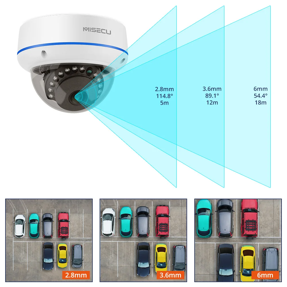 IP-камера MISECU для системы видеонаблюдения 5 МП 3 Мп 1080P H.265 | Безопасность и защита