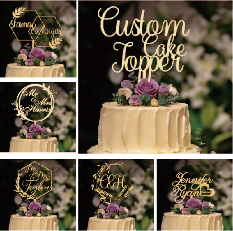 Цветочный Топпер для свадебного торта ботанический Свадебный круговой