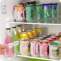 transparent can storage rack kitchen refrigerator juice drink beer can storage containers kitchen accessories organizer