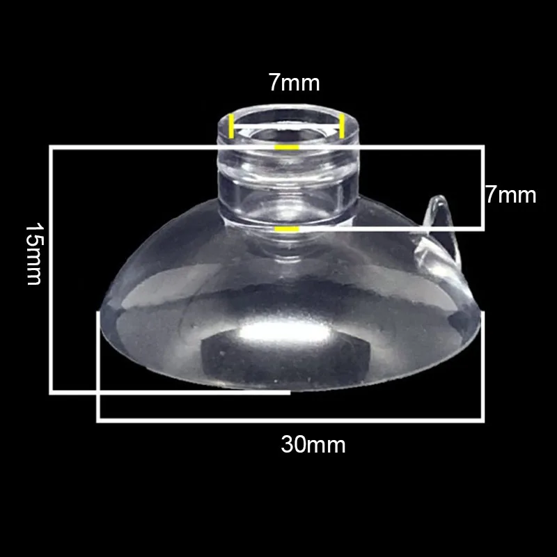 10Pcs Transparent Black Aquarium Suction Cup Air Tube Holder Sucker for Fish Tank Pump Oxygen Fixing Clip Accessories - купить по