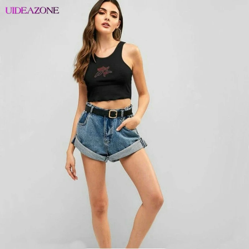 Женская милая укороченная безрукавка с вышивкой Купидона весна лето белая без