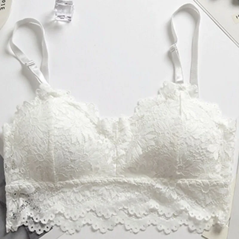 

Full Cup Padded Sexy Lingerie BralettWomen Sexy Bra Push Up Wireless Lace Tube Tops Bra Underwear Lady Crop Tops Bras