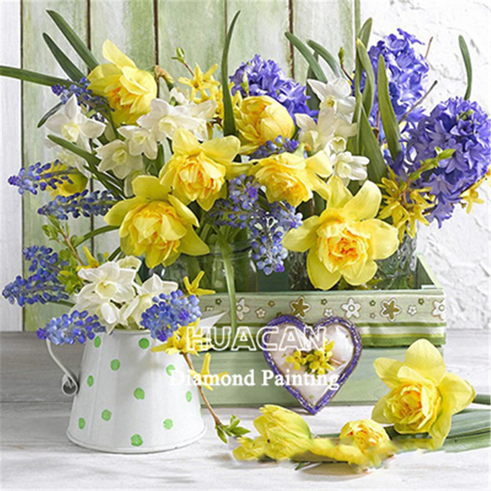 

Flowers DIY Cross Stitch 11CT Embroidery Kits Needlework Craft Set Printed Canvas Cotton Thread Home Decoration Room