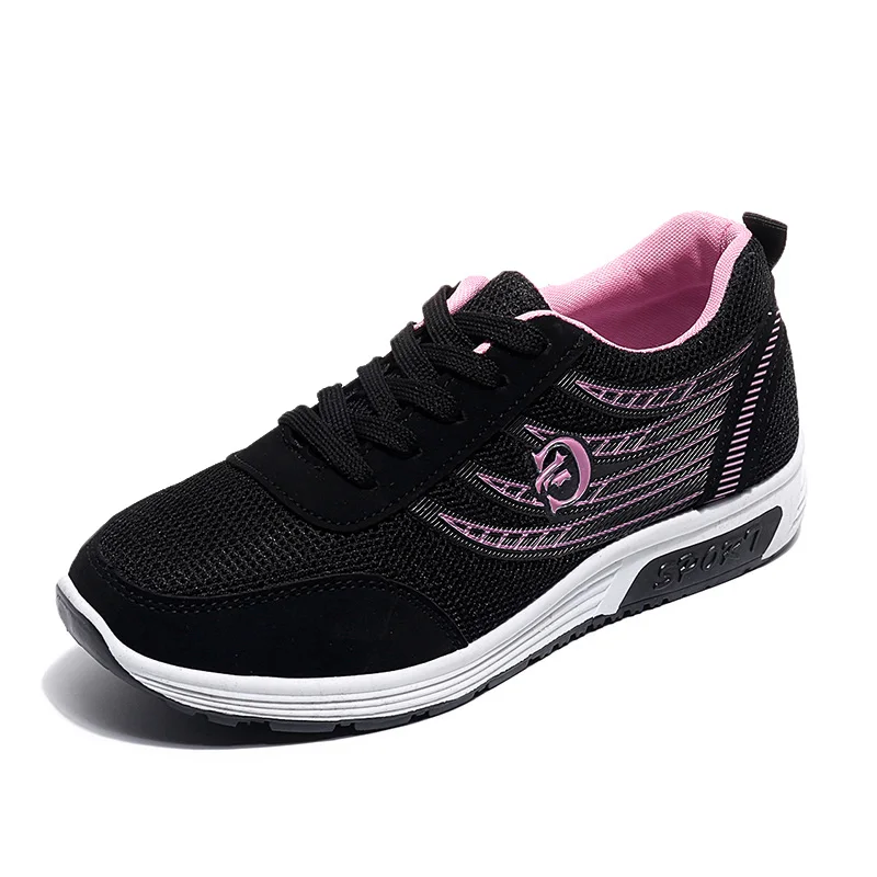 Black Pink Беговые кроссовки женские кроссовки женская спортивная обувь chaussures femme теннисные кроссовки для тренировок zapatillas mujer - Цвет: Black Pink