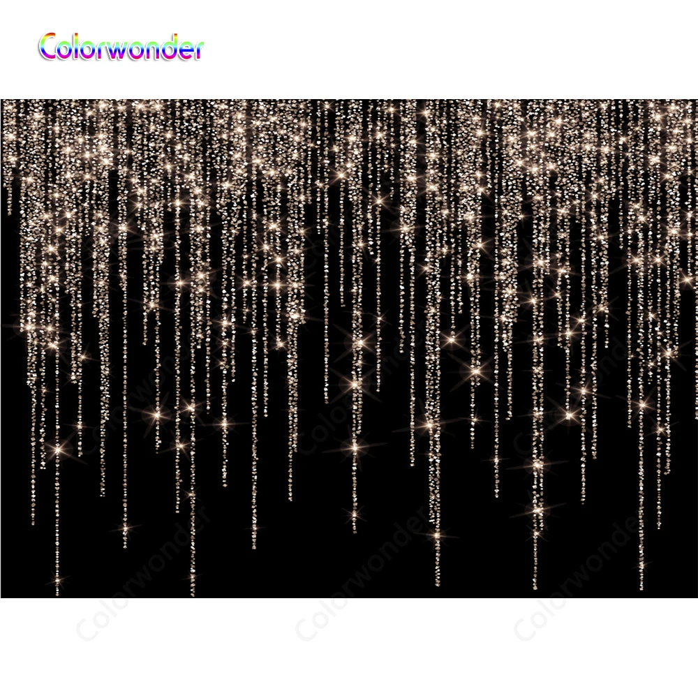 Фон для фотосъемки Сияющий черный фон новорожденных детей на день рождения и