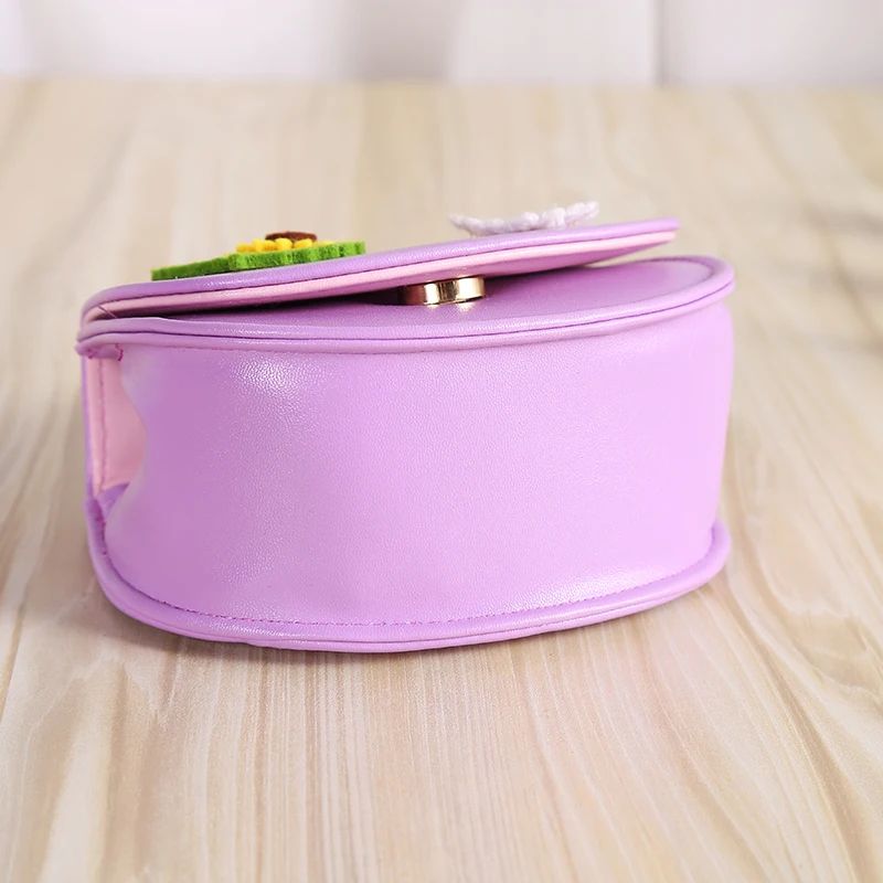 

Little Girls Tote Purse, Floral Handbag Lightweight PU Leather Clutch with Pearl Handle Chain Crossbody Bag