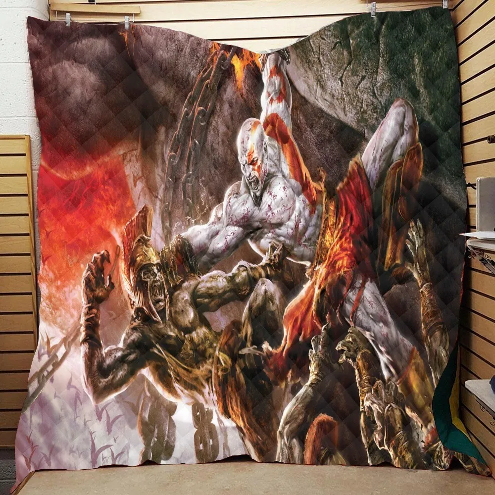 Домашнее покрывало с 3D принтом бога войны одеяло королевского размера Детские и