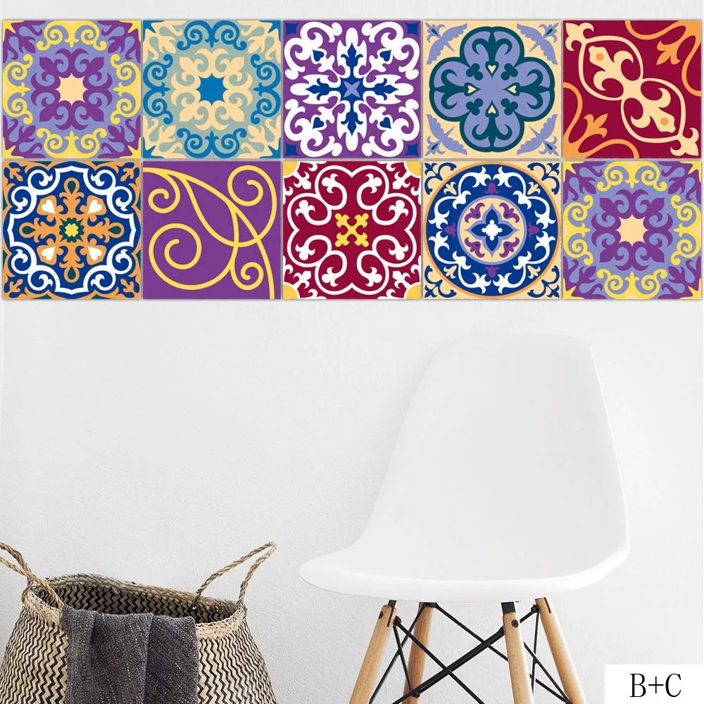 Сочетание любых подходящих наклеек для плитки толстые цветные наклейки на стену