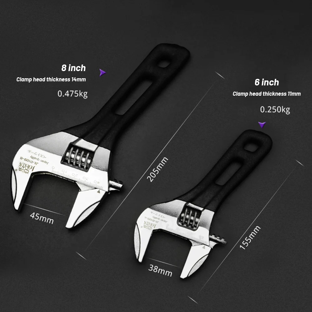 

1pc Adjustable Wrench Durable High Quality Large Opening Multi-function