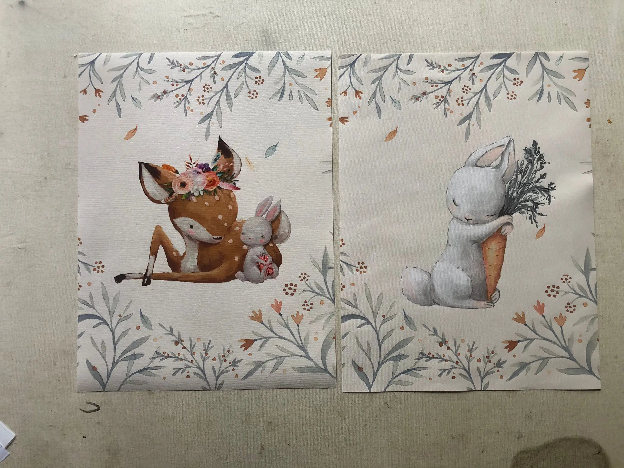 Маленькие животные с леса домашний декор холст картина искусство украшение