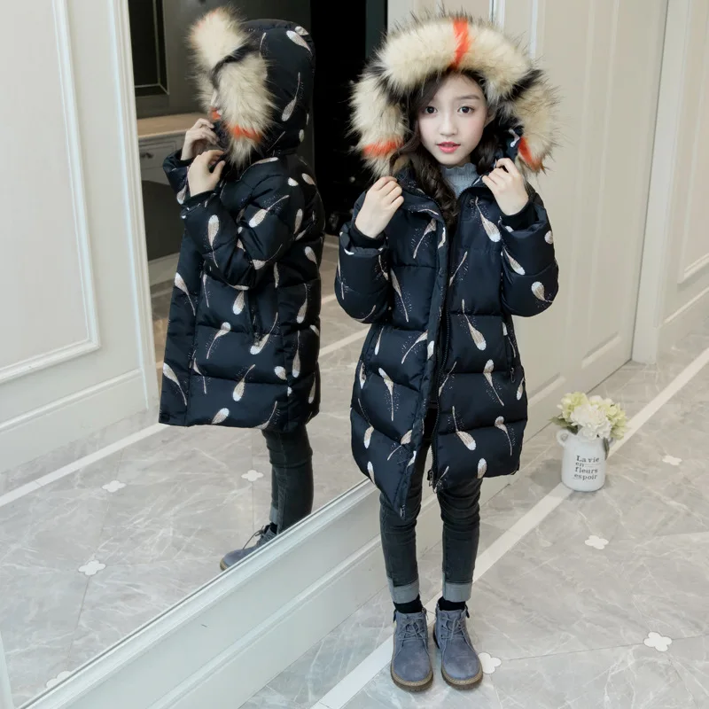 Модная зимняя детская одежда в западном стиле для девочек плотное хлопковое