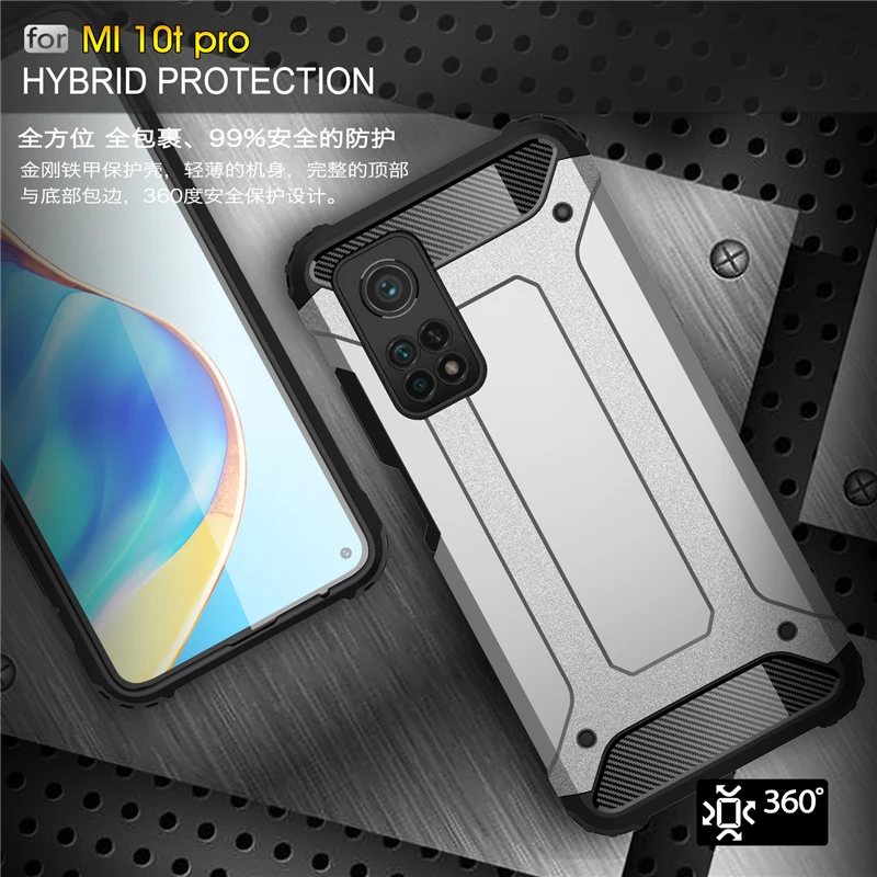 case for xiaomi mi 10t pro 5g case anti knock tpupc hybrid armor cover for xiaomi mi 10t pro 5g phone case for xiaomi mi10t pro free global shipping