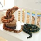Плюшевая игрушка с имитацией змей, гигантская Боа-Кобра, длинная мягкая плюшевая змея, креативный подарок для друзей, забавная игрушка 110210280300 см