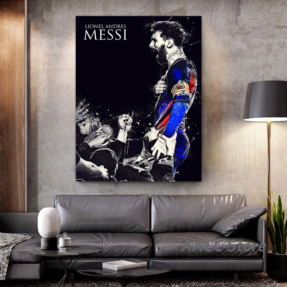 

Famous Football Star King Watercolor Poster Prints Canvas Painting Wall Art Picture for Room Scandinavian Cuadros Home Decor