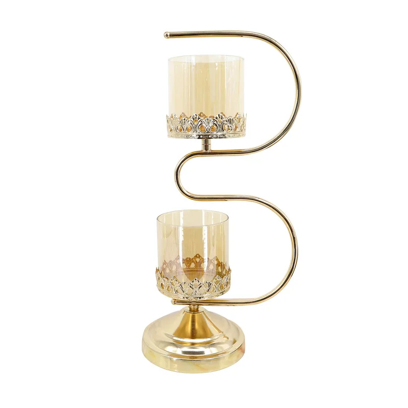 

Металлические винтажные Роскошные романтические подсвечники для гостиной модные настольные художественные канделябры украшения Bougeoir Home ...