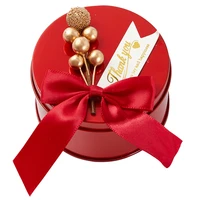 30pcs lot gold tin round iron wedding candy box creative ribbon bow chocolate flower gift bag party supplies
