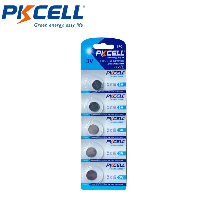 Батарейки PKCELL CR1216, 5 шт., 3 в, литиевые, для часов, электронных игрушек
