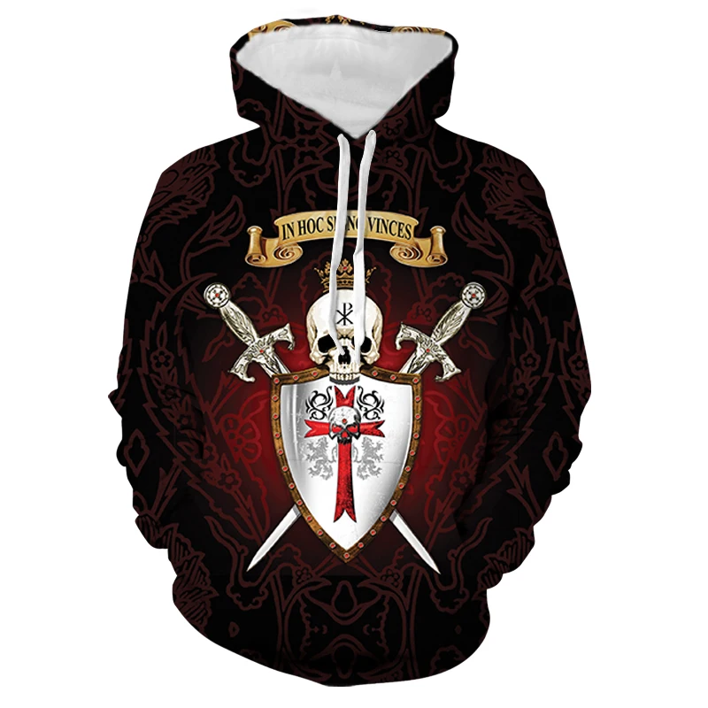 

Толстовка Ritter Templer 3D Druck oan400, толстовка Herrenmode, Повседневная Толстовка Ritter Templer Platz, толстовка в стиле Харадзюку