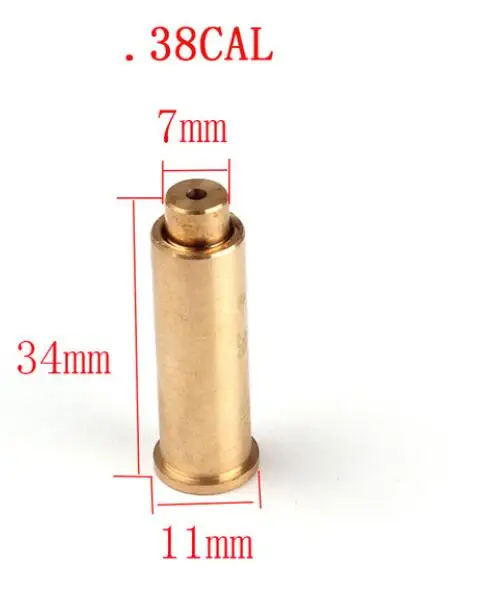 38CAL Тактический красный лазерный латунный Boresight CAL Картридж Диаметр Sighter картридж 8 мм 9 мм. 308 6,5X55. 223. 38 7,62X54 охотничий прицел - Цвет: 38CAL