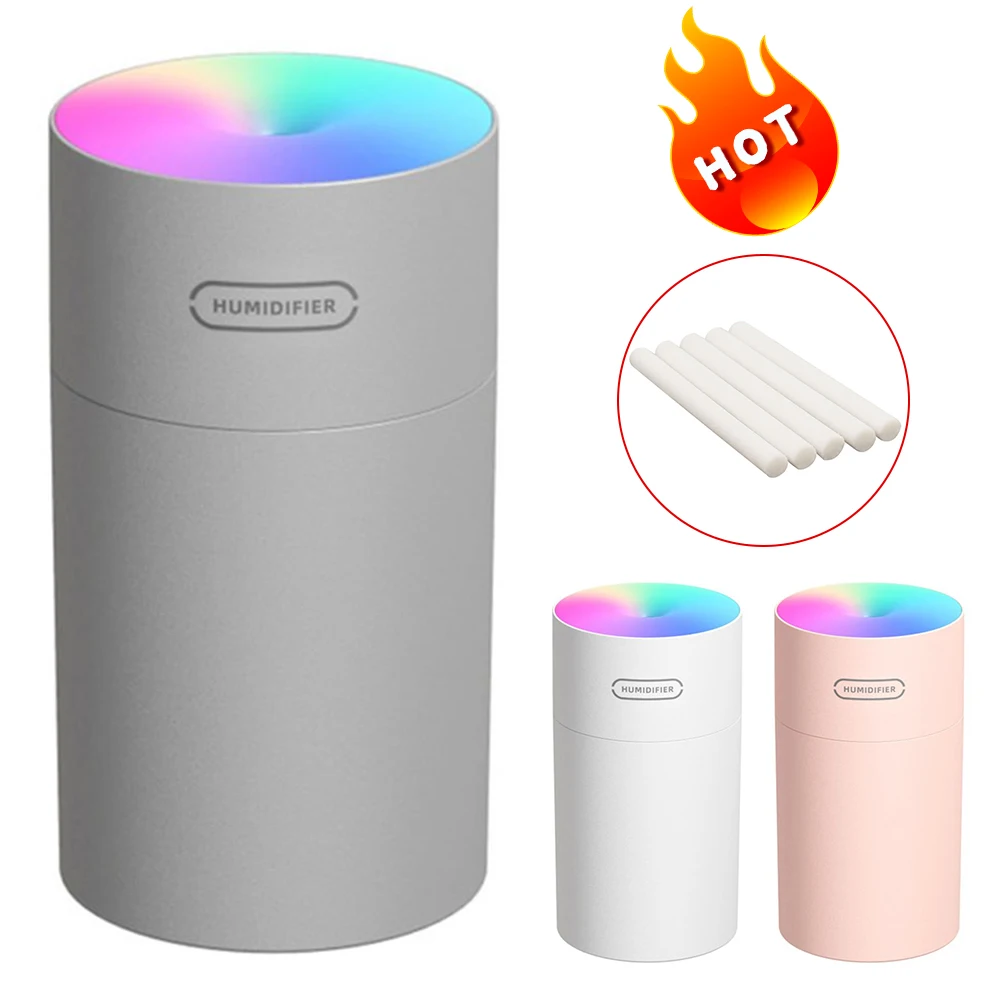 

USB Ultrasonic Timing Humidifier Dazzle Cup Humidifier Portable Essential Oil Aroma Diffuser Cool Mist Maker with Colorful Light