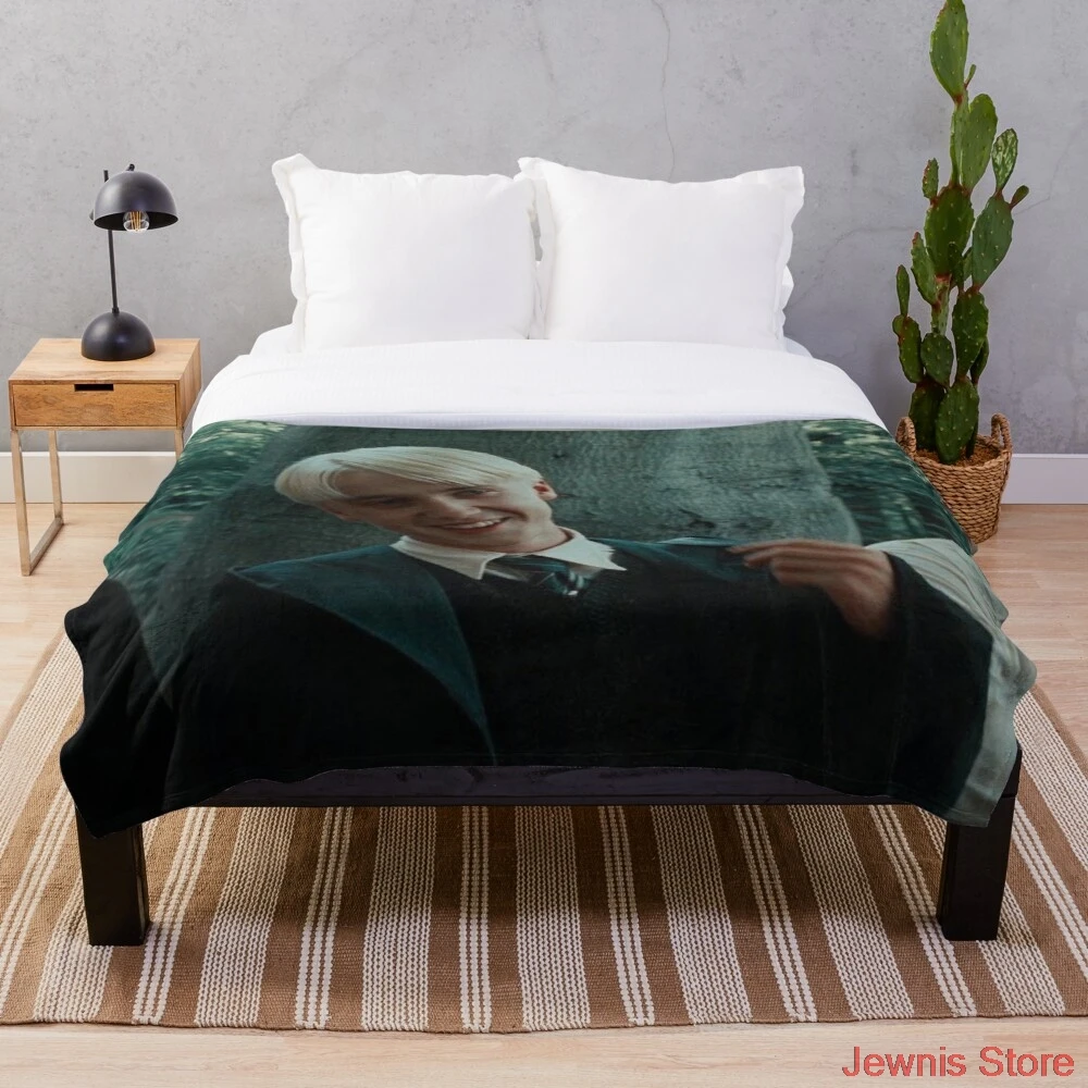 

draco malfoy blanket stickers Blanket Warm Cozy Letter Throw Blanket Print on Demand Sherpa Blankets for Sofa Thin Quilt